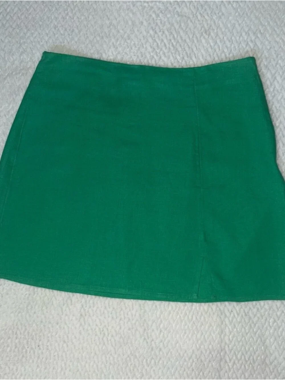 Green Linen Women's Skirt